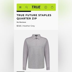 True Linkswear Gray Quarter-Zip Pullover